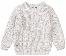 Niemowlęcy klasyczny sweter z okrągłym dekoltem - szary