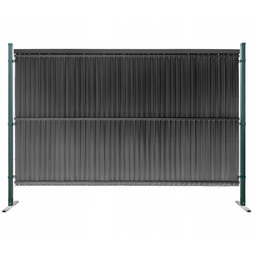 Listwy ogrodzeniowe pionowe szerokie 62-80mm 173x250cm RD05 Antracyt