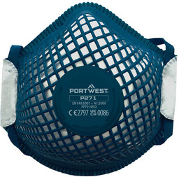 PORTWEST P271 PÓŁMASKA FFP2 ERGONET Z ZAWORKIEM SPEŁNIAJĄCA