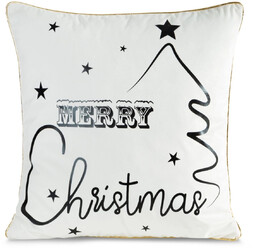 Poszewka bożonarodzeniowa ze złotą lamówką Merry Christmas PSWA-263