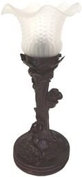 Clayre&Eef Lampa stołowa tiffany 5LL-6103, brązowy / rdzawy,