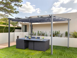 Zadaszenie ogrodowe aluminiowe szare 3 x 4 m