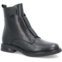 Płaskie botki ze skóry - FILIPPO DBT6527/24 CZARNE