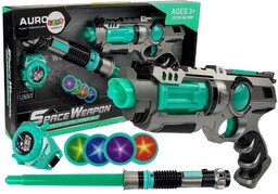 Miecz Świetlny Pistolet Laserowy Miotacz Dysków Zestaw