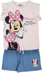 Koszulka i szorty z Myszką Minnie - Różowo-Niebieski