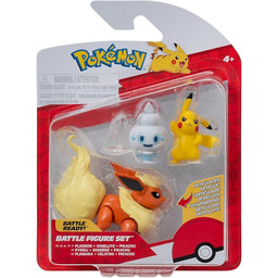 Pokémon PKW3611 zestaw figure, Pikachu, Gelatini, Flamara, oficjalny