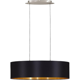 EGLO Lampa wisząca MASERLO, lampa tekstylna 2-ogniskowa, owalna