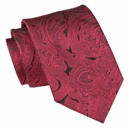 Męski Krawat Angelo di Monti - Czerwony, Duże