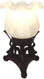 Clayre&Eef Lampa stołowa tiffany 5LL-6101, brązowy / rdzawy,