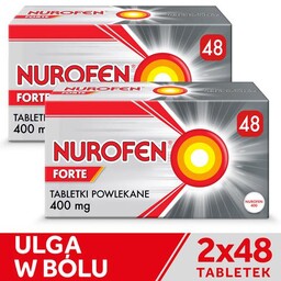 Zestaw 2 x NUROFEN FORTE, 48 tabletek