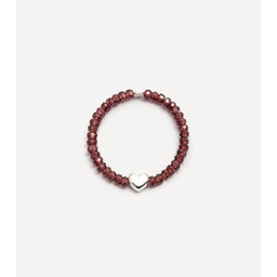 Pakamera Pierścionek z granatami i srebrnym serduszkiem Wild