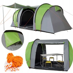 Namiot turystyczny 8 osobowy 2 sypialnie dyrzy przedsionek