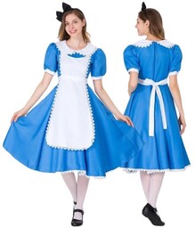 Strój Sukienka Alicja W Krainie Czarów Damski Cosplay