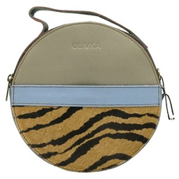 Pakamera Torebka listonoszka skórzana okrągła skóra naturalna elegancka