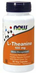 Suplement diety, NOW FOODS L-Teanina 100mg + Zielona