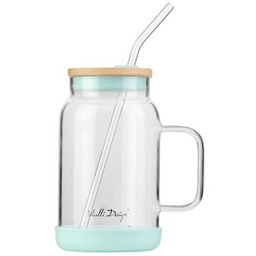 VIALLI DESIGN Słoik ze słomką Fuori 600 ml