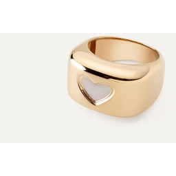 Damski sygnet z białą żywicą, srebro 925