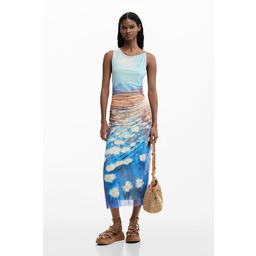 Sukienka drapowana nenufary