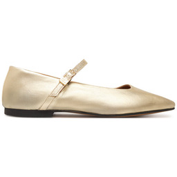 Baleriny Tommy Hilfiger Hilfiger Gold Ballerinas FW0FW09320 Złoty