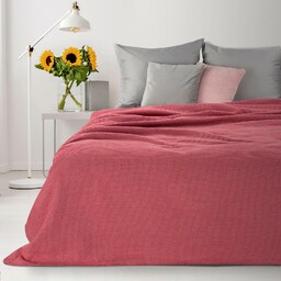 Eurofirany Koc narzuta dekoracyjna 200x220 Amber pudrowy różowy
