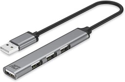 ACT Hub USB, 4 porty, wtyczka wielokrotna, długość