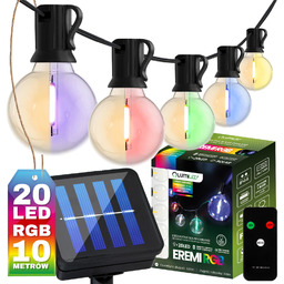 Girlanda Solarna Ogrodowa 20x Led Ozdobne Kulki G50
