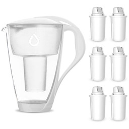 Szklany dzbanek filtrujący Dafi CRYSTAL LED biały 6