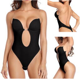 Bezszwowe Body Pod Suknie Wyszczuplające Rozmiar Czarne Xl