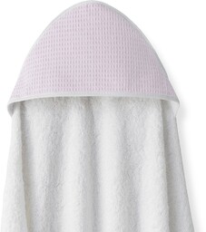 Okrycie kąpielowe 100x100 Fartuch biały różowy ręcznik