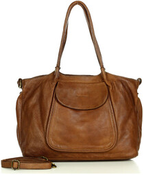 Shopper bag MARCO MAZZINI brązowy v86h