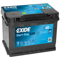 EXIDE EK600 Akumulator Pojemność akumulatora: 60Ah