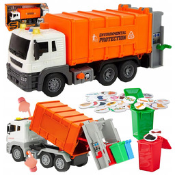 Śmieciarka SAMOCHÓD Dla Dzieci 2 KOSZE WYWROTKA Światła