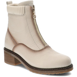 Remonte Białe Botki Modne Obuwie Damskie