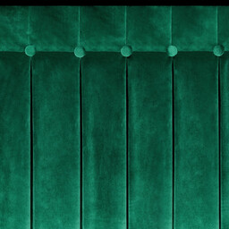 Zasłona welwetowa zielona z górą zdobioną guzikami ZKRC-01