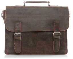 Skórzana torba na ramię Vintage beżowa BV35