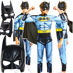 BATMAN Strój Dla Chłopca Kostium wersja Deluxe 122-128