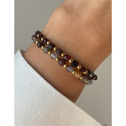 Pakamera Bransoletki na gumce - granat, agat botswana