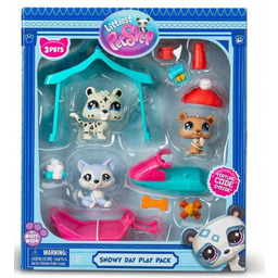 Nowe Littlest Pet Shop Figurki Zimowy Zestaw Snowy