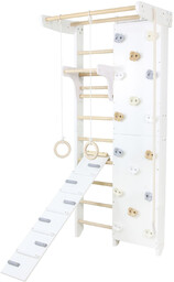 Ma?piszon Drabinka gimnastyczna Kombik 2 Akcesoria Biały-drewno 225