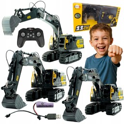 Koparka Zdalnie Sterowana Rc Gąsienice Warkot Silnika Efekt