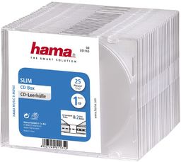 Hama Smukłe etui na płyty CD 25 sztuk
