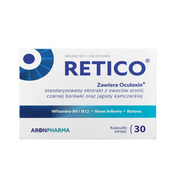 Retico wsparcie wzroku suplement diety 30 kapsułek
