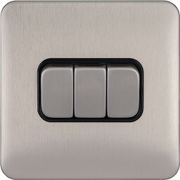 Schneider Electric Lisse Deco 2-drożny, potrójny przełącznik przyciskowy,