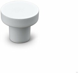 Gałka meblowa Agno 28 Metalowa Biała Matowa