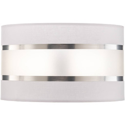 Klosz Helen E27 Ø25/wysokość 15 cm biały/srebrny HELAM,