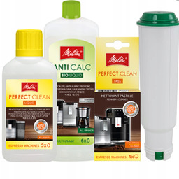 Zestaw Melitta, FIltr, Odkamieniacz, PerfectClean 250ml, PerfectClean 4tab