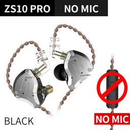 Słuchawki Dokanałowe KZ ZS10 PRO Kolor: Czarny, Kabel: