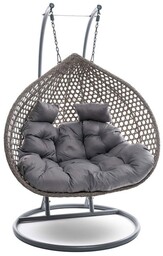 Fotel wiszący dwuosobowy - kokon dwuosobowy szary SC-028