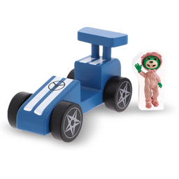 Trefl - Wyścigówka Niebieska, Wooden Toys, Bobaski