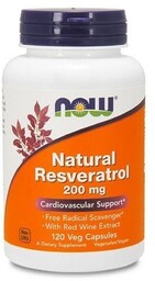 NOW Natural Resveratrol 200mg - 120vegcaps